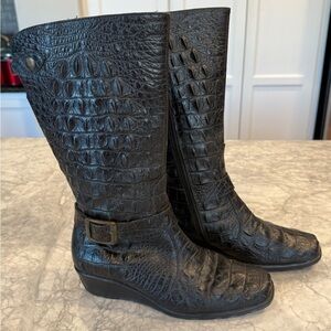 Veari wedge black Boots 25 - US 8